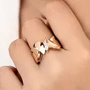 Кольцо из красного золота с фианитами