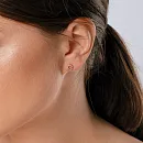 Серьги пусеты из красного золота