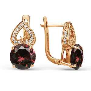 Серьги из красного золота