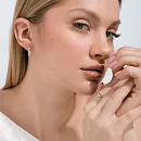 Кольцо из красного золота с фианитами