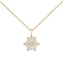 Подвеска из красного золота с фианитами