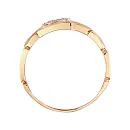 Кольцо из красного золота с фианитами