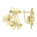 Серьги из желтого золота с бриллиантами