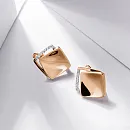 Серьги из красного золота с фианитами