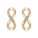 Серьги из красного золота с бриллиантами