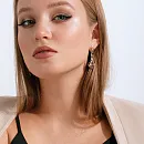 Серьги из красного золота с аметистами