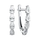 Серьги из белого золота с бриллиантами