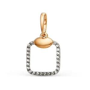 Подвеска из красного золота с фианитами