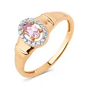 Кольцо из красного золота с аметистом