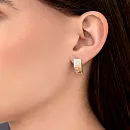 Серьги из красного золота с фианитами