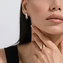 Серьги из красного золота с фианитами