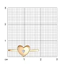 Кольцо из красного золота с бриллиантом