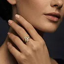 Кольцо из желтого золота с бриллиантами