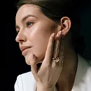 Кольцо из красного золота с фианитами