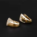 Серьги из красного золота с фианитами