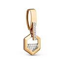 Подвеска из красного золота с фианитами