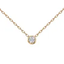 Подвеска из красного золота с бриллиантом