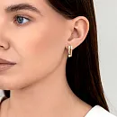 Серьги из красного золота с фианитами