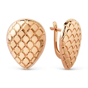 Серьги из красного золота