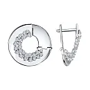 Серьги из белого золота с бриллиантами