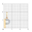 Подвеска из красного золота с фианитами