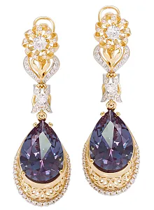 Серьги из желтого золота