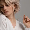 Подвеска из красного золота с фианитами