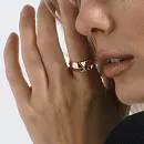 Кольцо из красного золота с фианитом