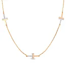 Колье из красного золота с фианитами