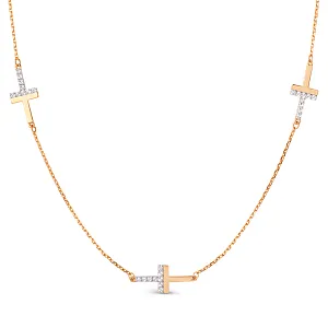 Колье из красного золота с фианитами