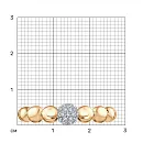 Кольцо из красного золота с фианитами