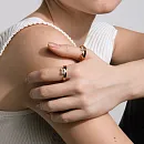 Кольцо из красного золота с фианитами