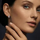 Серьги из белого золота с бриллиантами