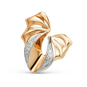 Подвеска из красного золота с фианитами