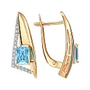 Серьги из красного золота с swiss топазами