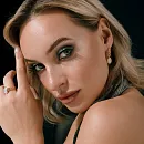 Серьги из красного золота с фианитами