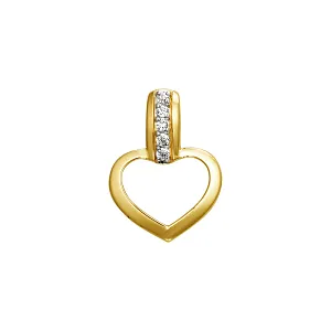 Подвеска из желтого золота с фианитами