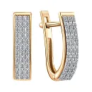 Серьги из красного золота с бриллиантами