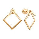 Серьги пусеты из красного золота