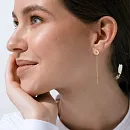 Серьги продевки из красного золота