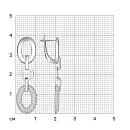 Серьги из белого золота с бриллиантами