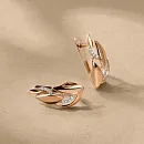 Серьги из красного золота с фианитами