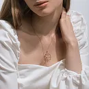 Подвеска из красного золота с фианитами