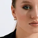 Серьги из красного золота с фианитами