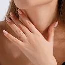 Кольцо из красного золота с фианитами