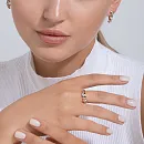 Кольцо из красного золота с фианитами