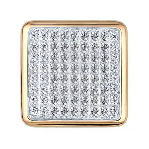 Подвеска из красного золота с фианитами