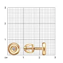 Серьги пусеты из красного золота с бриллиантами