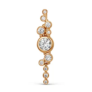 Подвеска из красного золота с фианитами