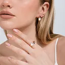 Серьги из красного золота с фианитами